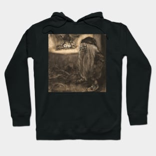 Brownie by a Fireplace by John Bauer Hoodie